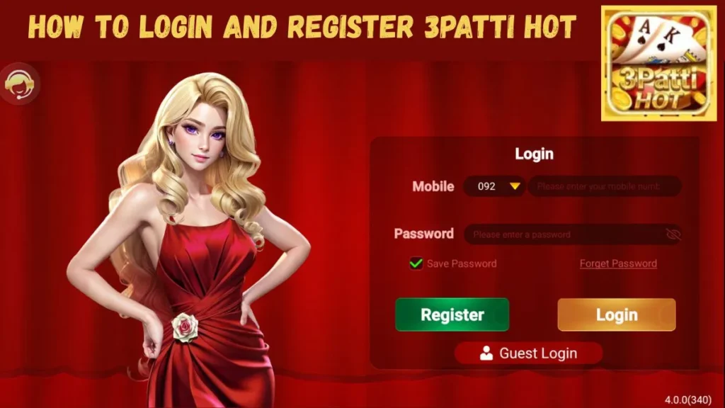 3Patti Hot login and Registration