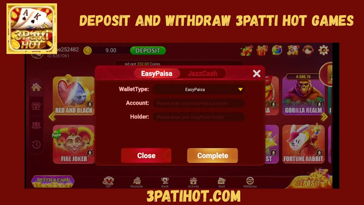 3Patti Hot Game Deposit and Withdraw Methods Guide (2026)