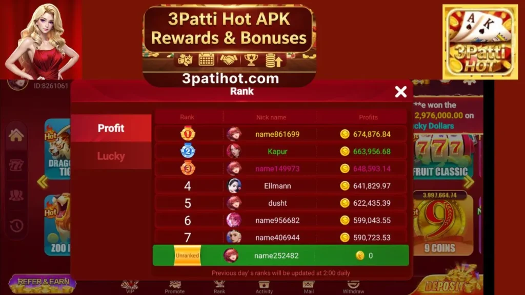 3Patti Hot APK user ranking 