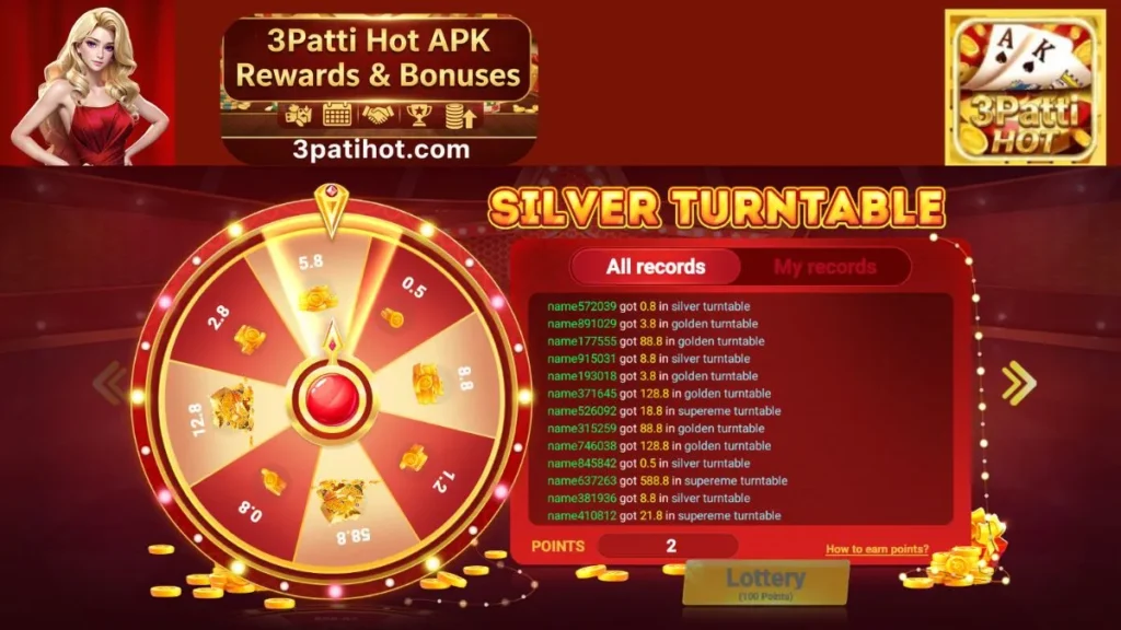  3patti hot Spin and Scratch Card Bonuses 
