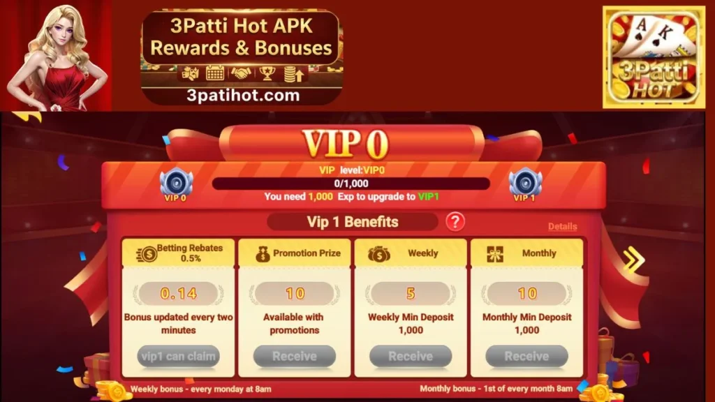 3Patti Hot VIP Points and Level-Based Rewards
