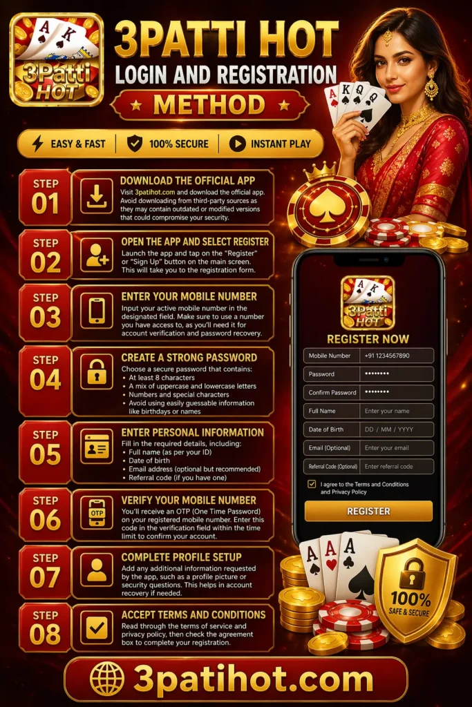 3Patti Hot APK Registration Process